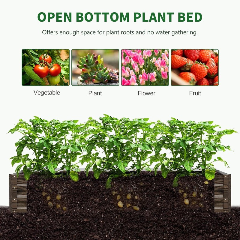NAIZEA Galvanized Raised Garden Bed with Crop Cage Plant Protection Net Tent Kit gallery