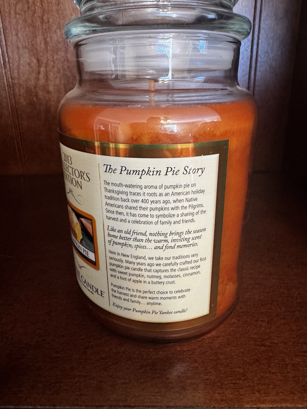 Yankee Candle Collector’s Edition Pumpkin Pie Large Jar 22oz - 2013 gallery