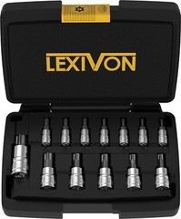 Tamper Proof Torx Bit Socket Set Premium S2 Alloy Steel Security Star T8. LX 146