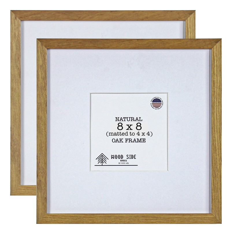 Oak Wood Picture Frames - Natural Solid Wood Glass Photo Frames Wall Tabletop gallery
