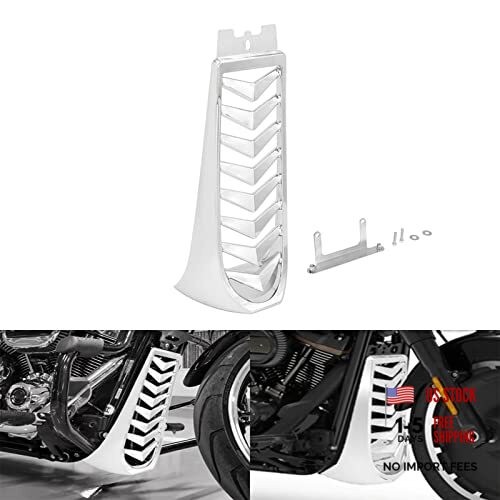 Motorcycle Front Chin Fairing Spoiler Lower Radiator Cover Fits Chrome gallery