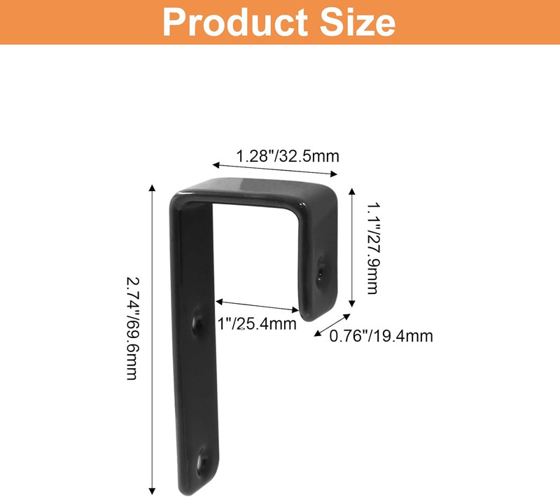 Bunk Bed Ladder Hook Brackets 1 Inch Black Metal PVC Coated 2 Pack gallery