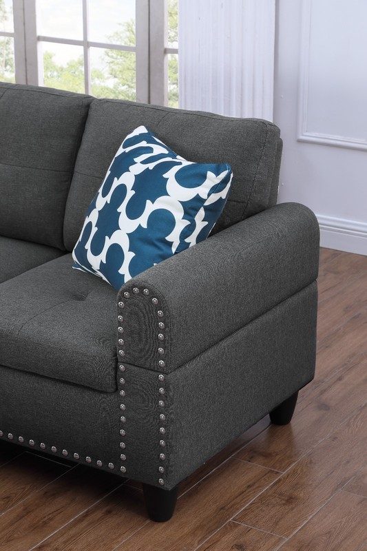 Left Hand Facing Sectional L-Shaped Sofa Set Living Room Couch Storage Ottoman gallery