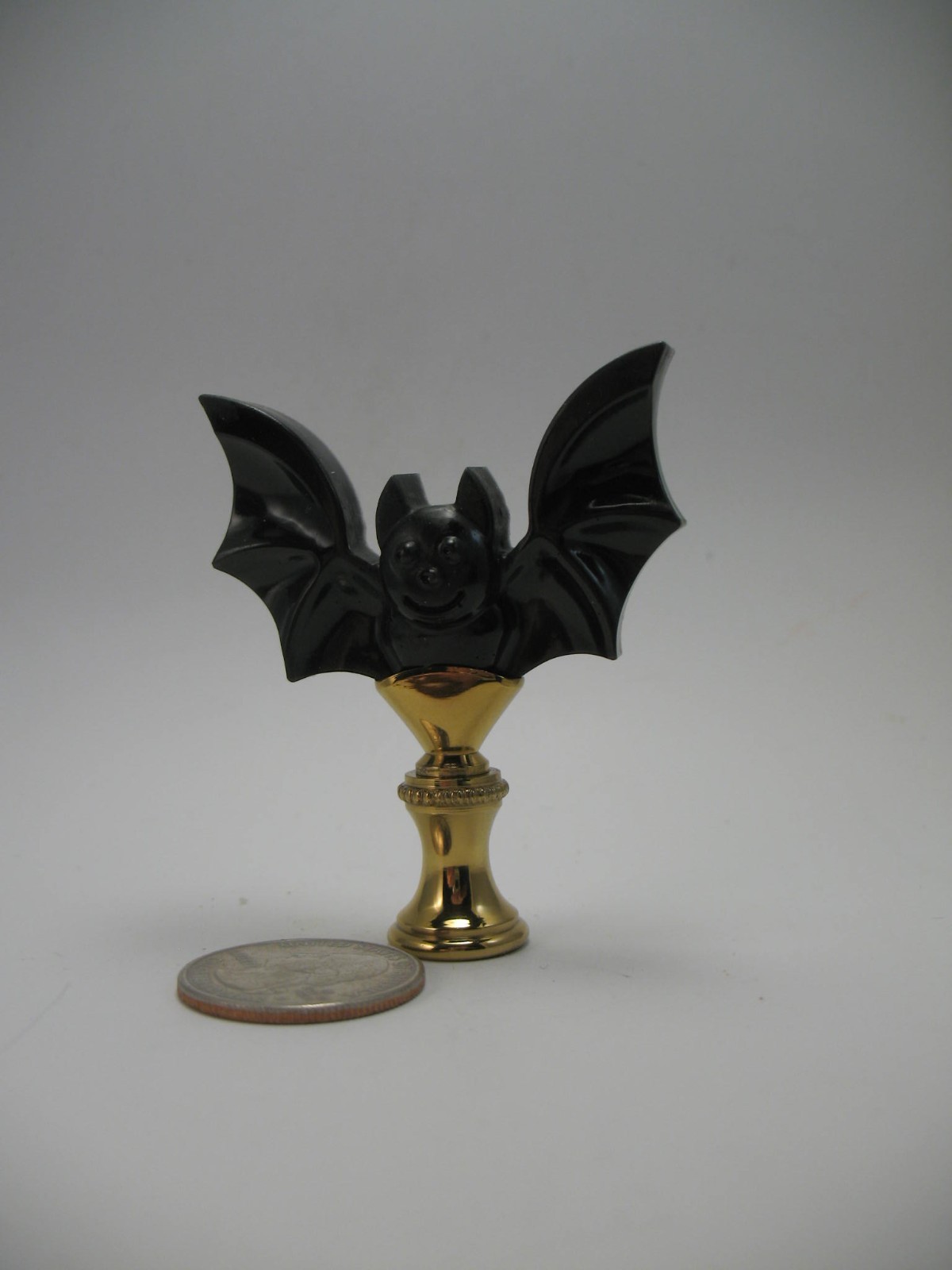 Lamp Finial Halloween Black Bat Made by Seller Novelty B19y gallery