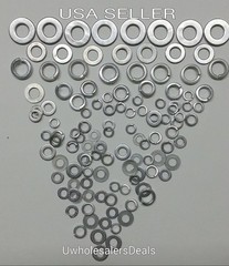 120+ Steel Washers Flat & Lock Assorted Size 1/4″ to 3/4″ (Outer Dimension) NEW