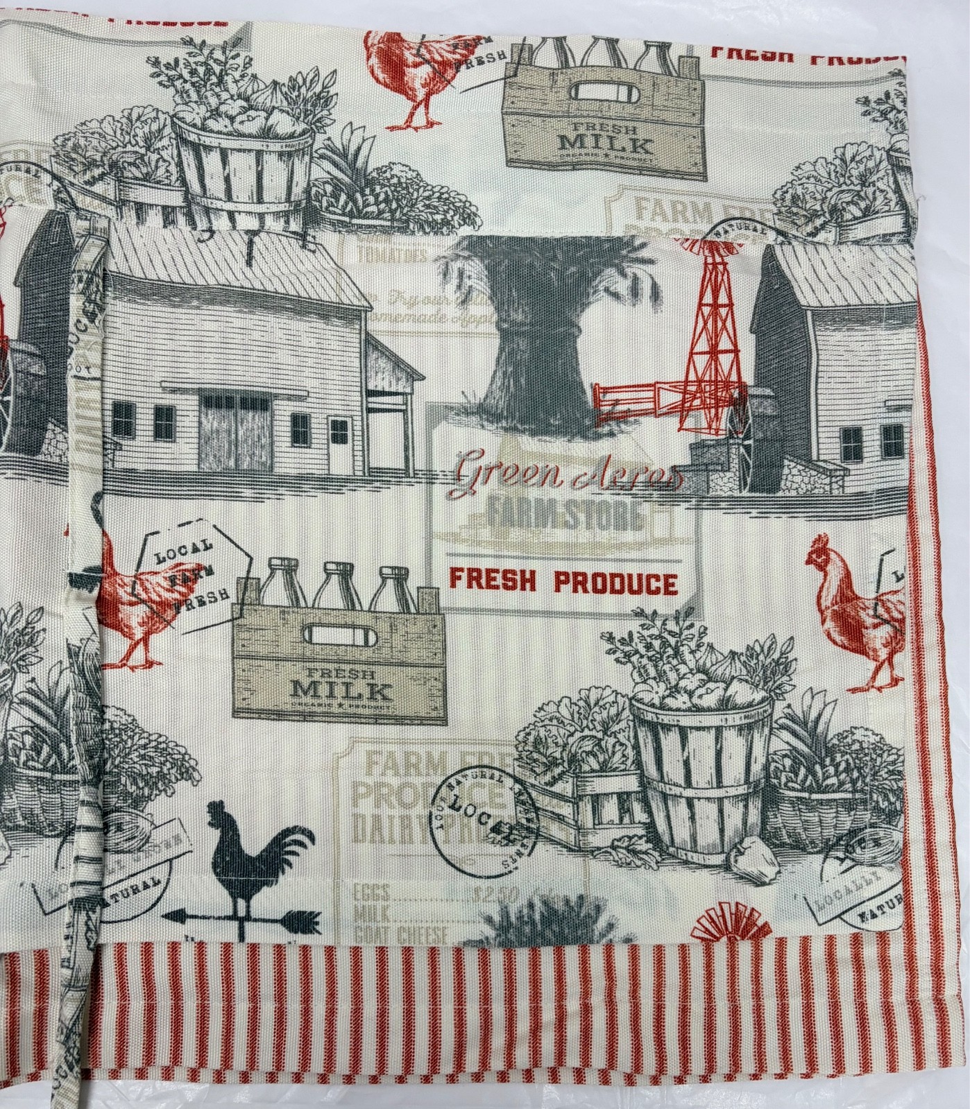 Better Homes & Gardens Farmhouse Double Pattern Tie Valance Window Valance 60x16 gallery