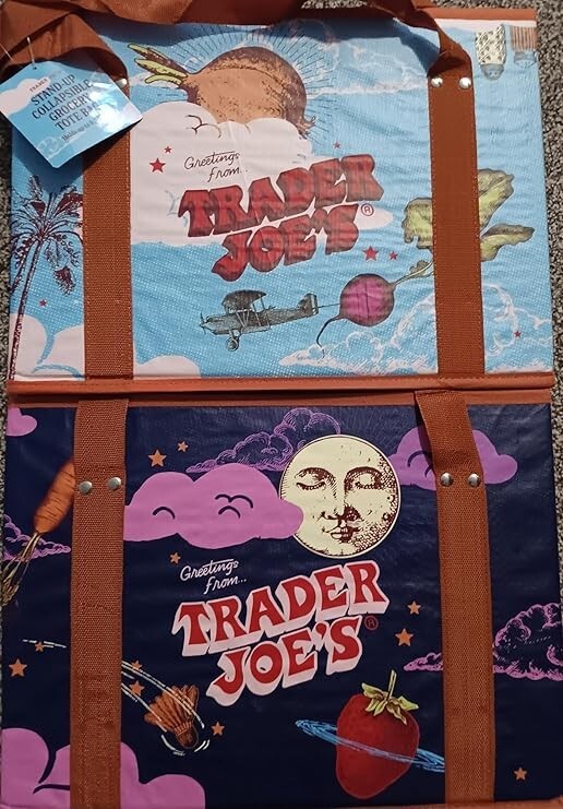 Trader Joe's Stand-Up Collapsible Grocery Tote Bag (New Just Release) 1 Bag gallery
