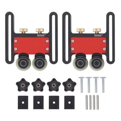 2Pcs Table Saw Feeder 5mm Stroke Double Wheel Bearing Roller Featherboard