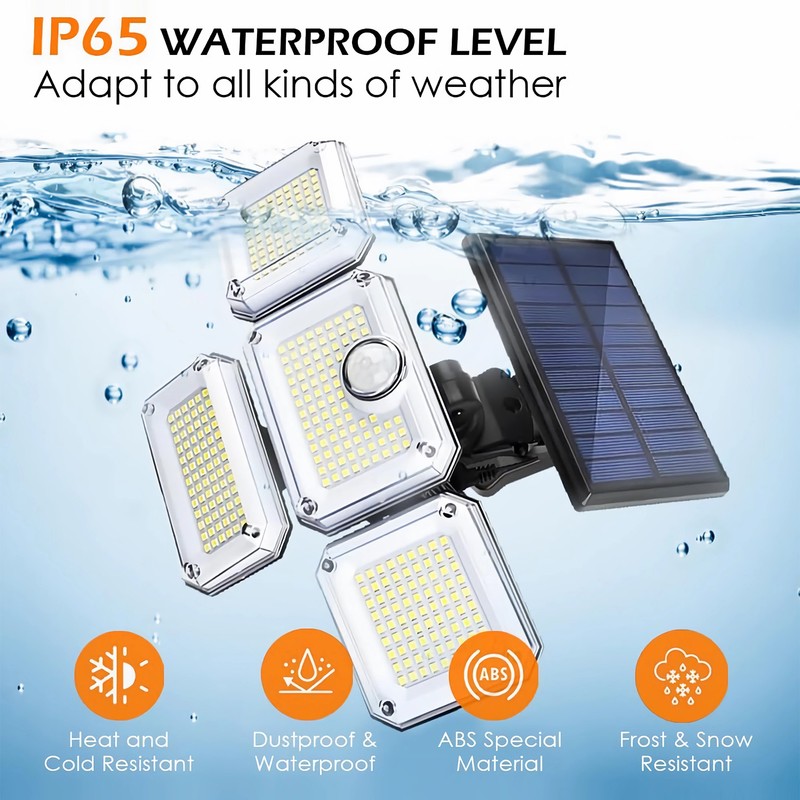 2 Pack Solar Security Outdoor 3000LM LED Motion Sensor Lights IP65 Waterproof US gallery