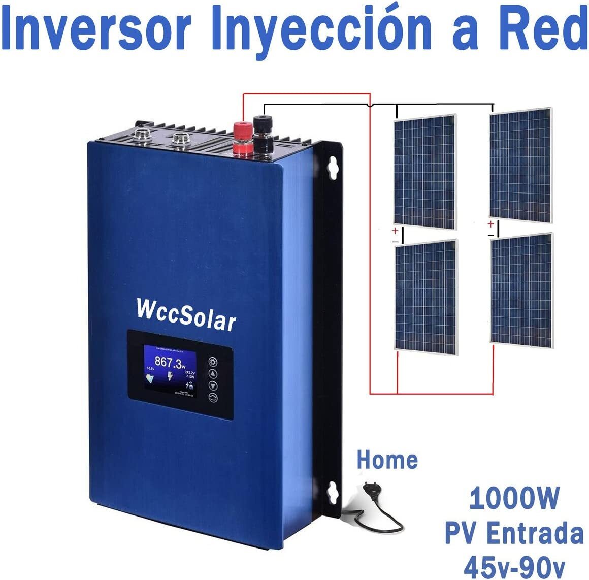 1000W Solar Grid Tie Inverter w/ Limiter MPPT Pure Sine Wave DC22-60V To 110VAC gallery