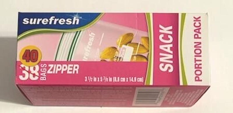 Portion Control Snack Bags clear 3-1/2" x 5-7/8" zipper seal 2 x 40ct Surefresh gallery
