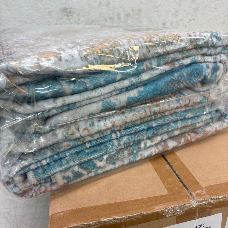 6x9ft Low Pile Area Rug, Abstract Multicolor, Machine Washable Living Room Rug gallery