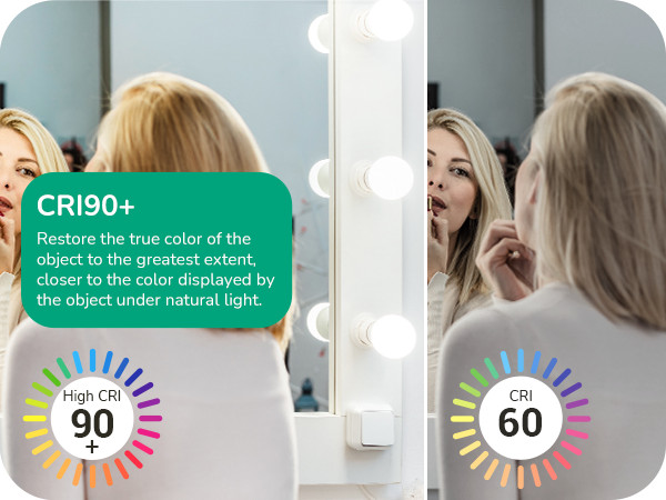 EDISHINE 8 Pack G25 LED Globe Light Bulbs CRI90+, Vanity Light Bulbs 5W 5000K gallery