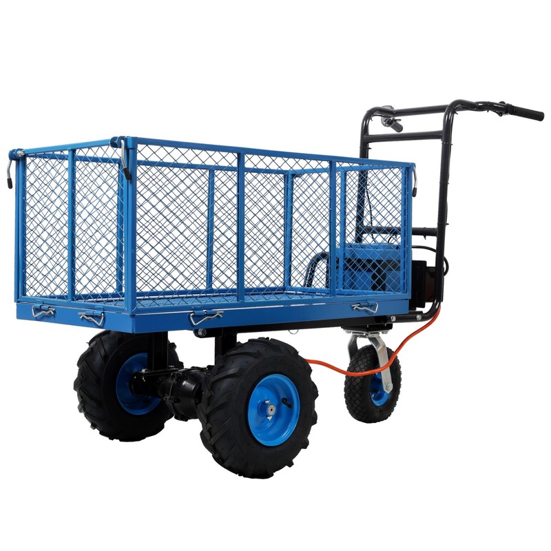 Electric Utility Garden Wagon Dump Cart 660 lbs Load Capacity Wheelbarrow gallery