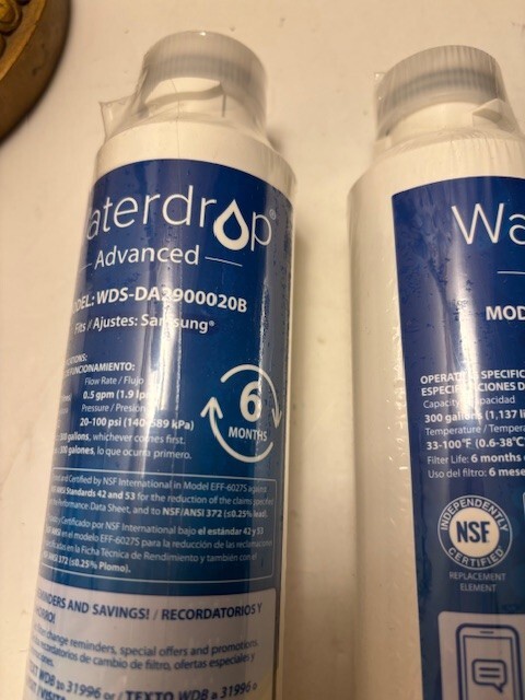 2 Waterdrop Advanced Water Filter WDS-DA2900020B Samsung, 1 WD-F07 for Maytag gallery