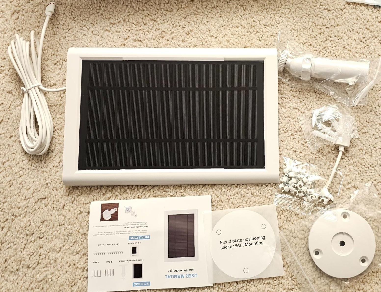 Solar Panel for Ring Camera(2nd Generation) Dustproof Waterproof 5W Solar Panel gallery