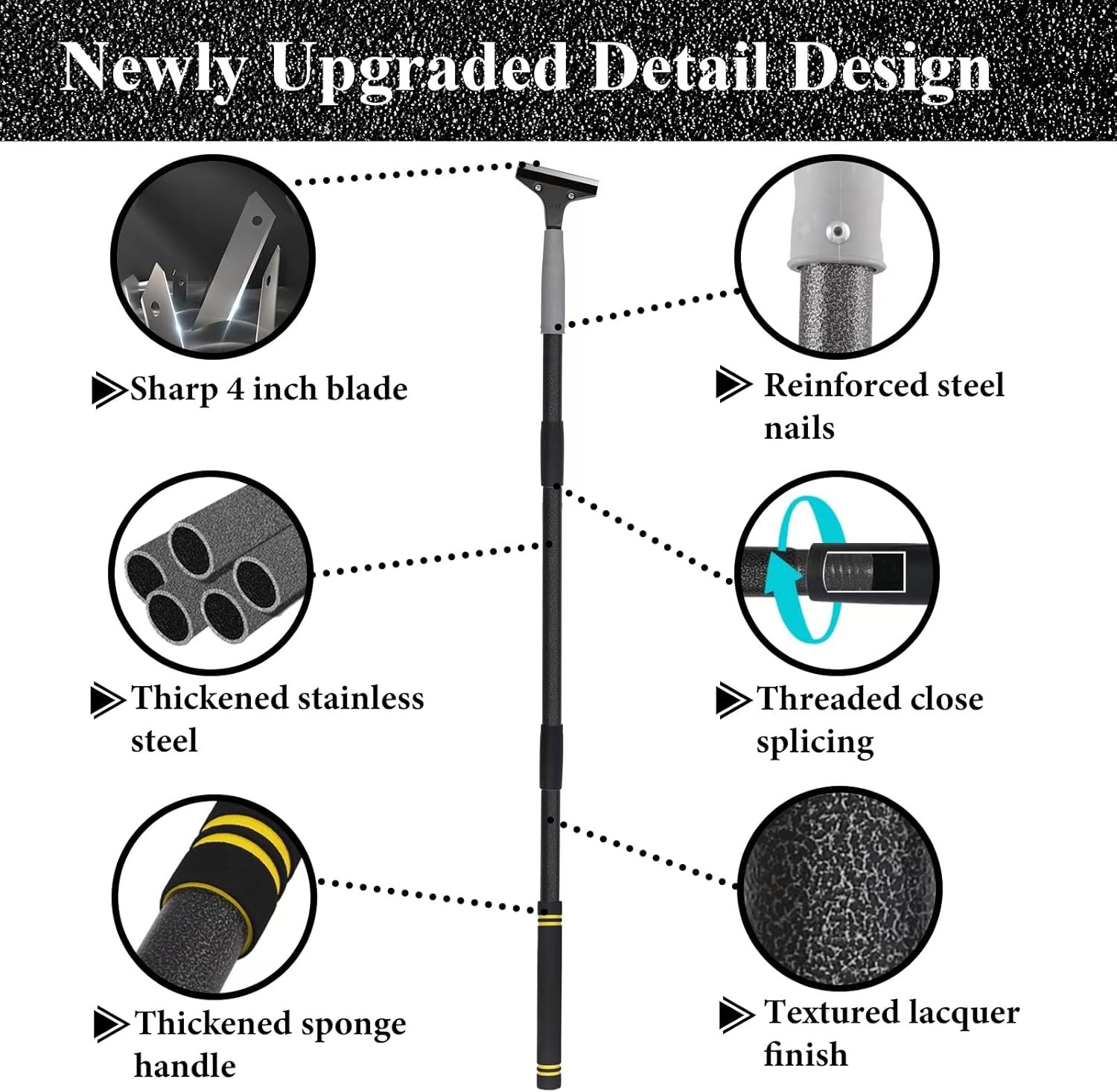Floor Scraper Long Handle 16-47in Stainless w 5 Blades gallery