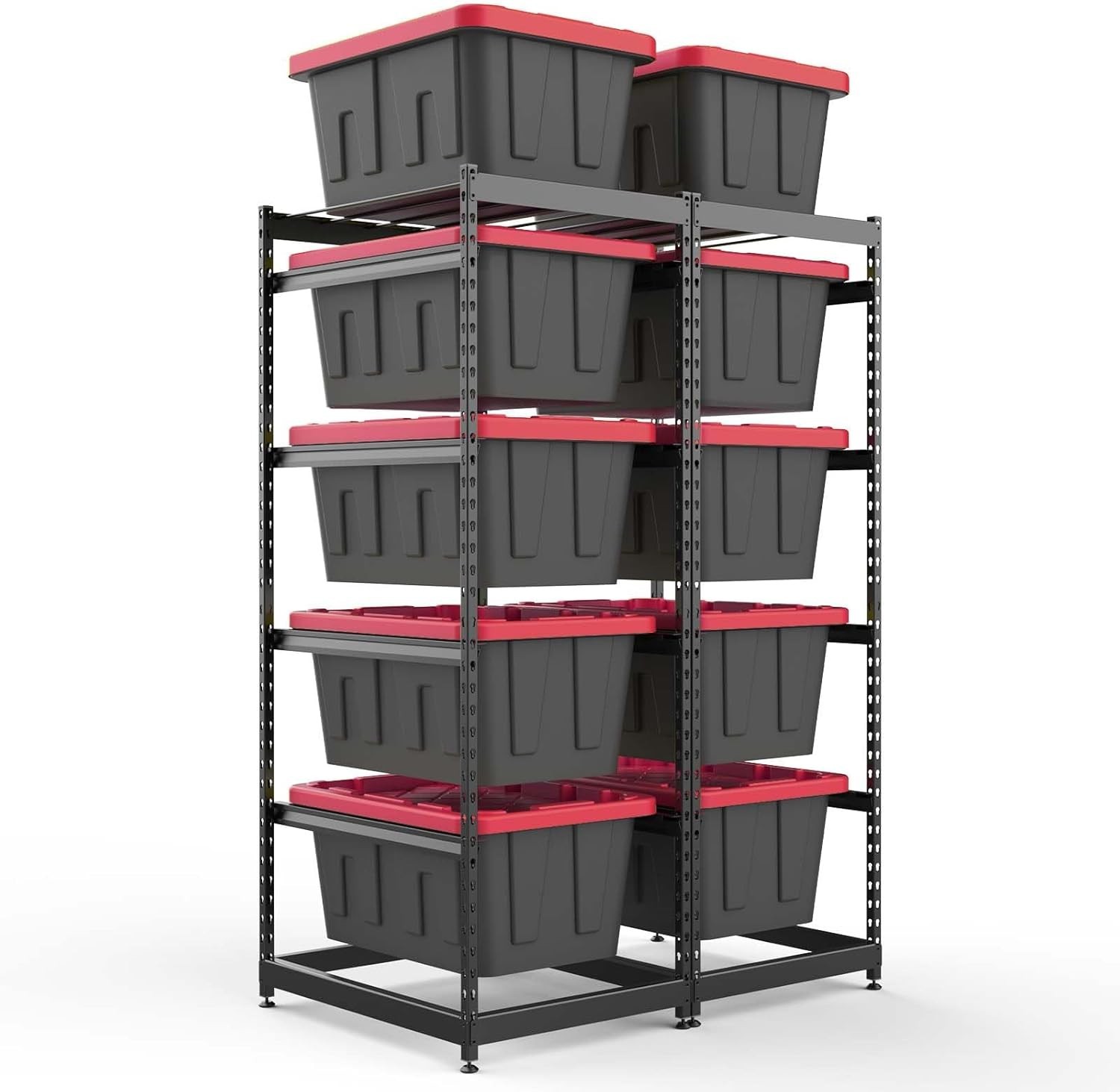 27 Gallon Storage Bin Rack Organizer, Heavy-Duty Tote Storage Rack, 5-Tier Stand gallery