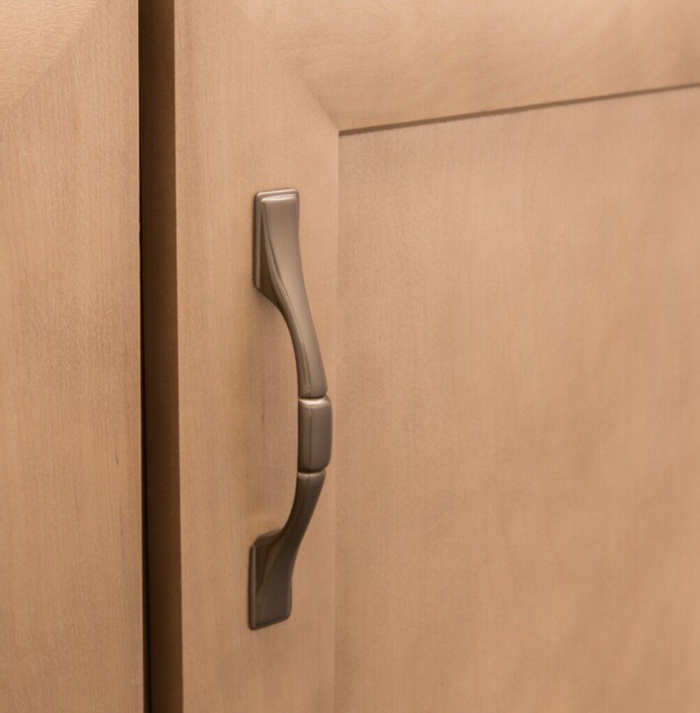 Brainerd 5" Square Foot Arch Handle Drawer Pull Brushed Bronze 3” Center-Center gallery