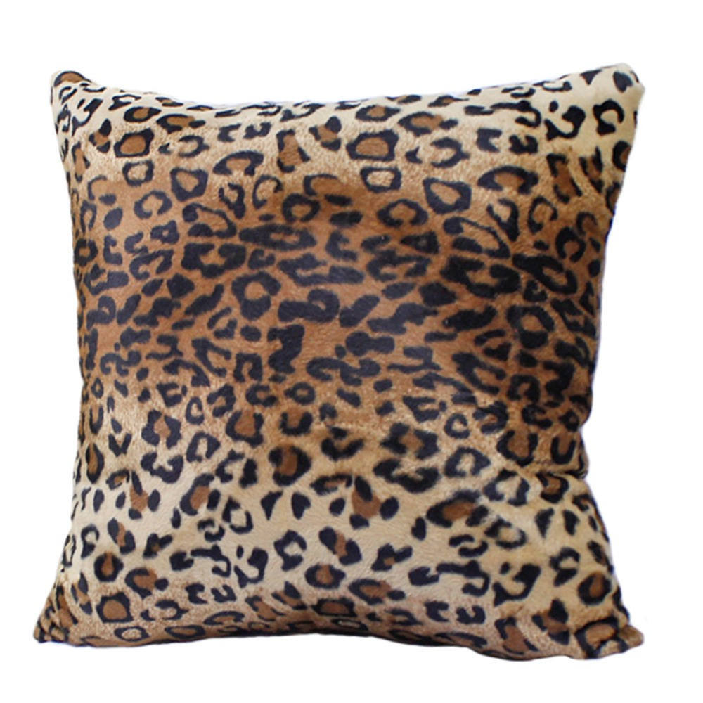Leopard Tiger Zebra Giraffe Vintage Plush Cushion Cover Pillow Case Home Decor gallery