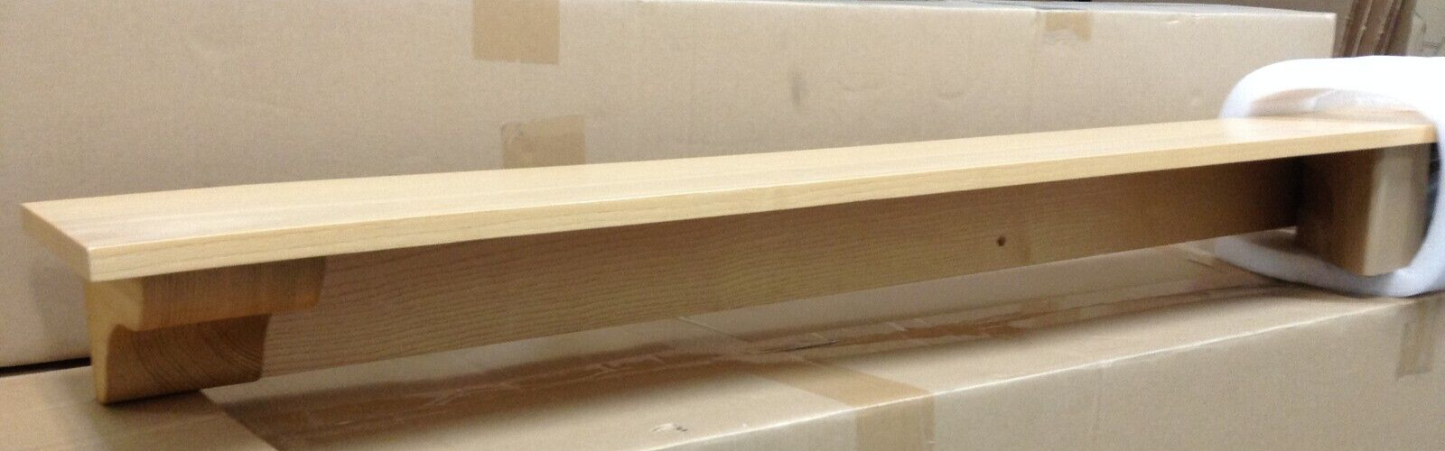 Pottery Barn PB Heritage Ledge wall book display Shelf 60 inch White Oak gallery
