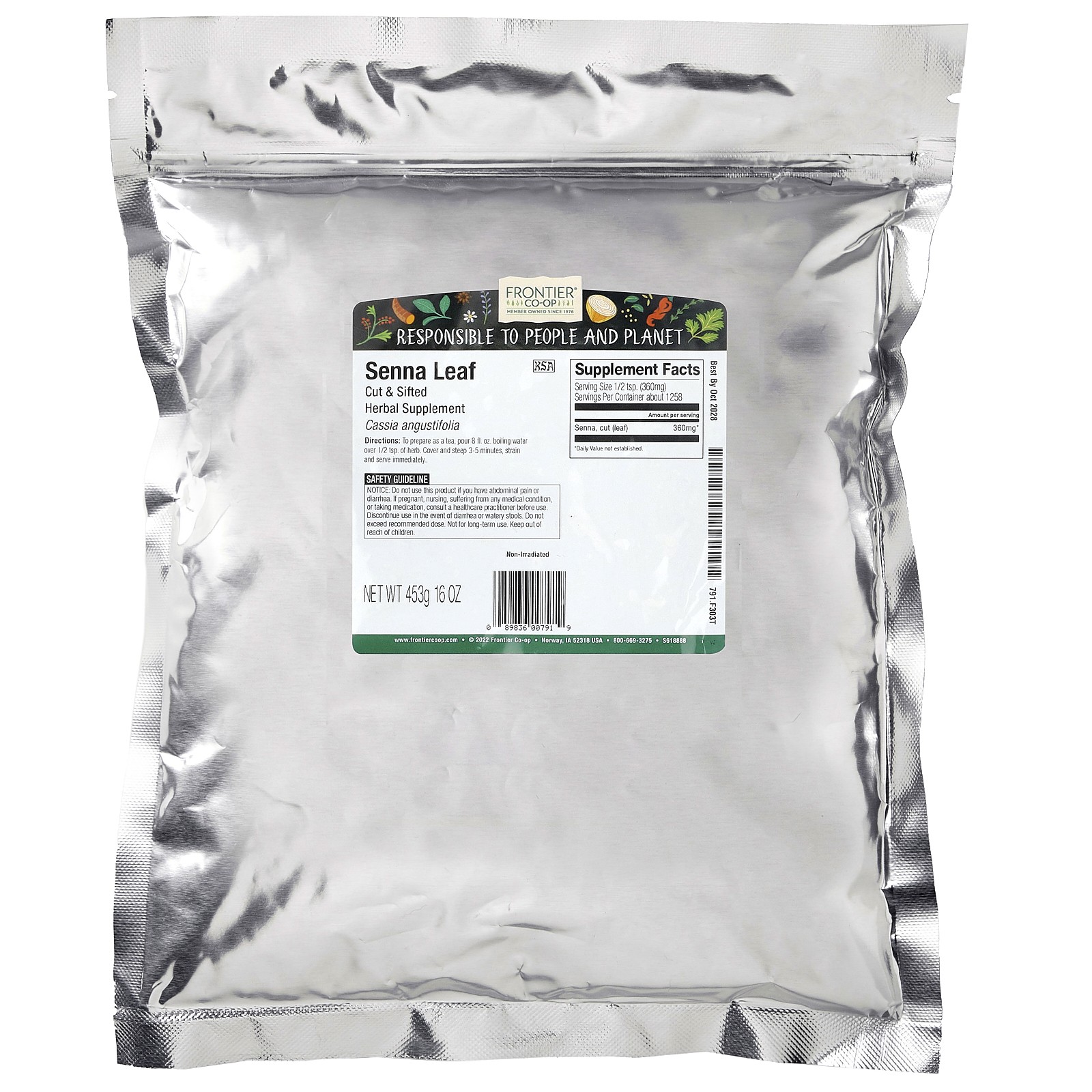 Frontier Natural Products Cut Sifted Senna Leaf 16 oz 453 g Kosher gallery