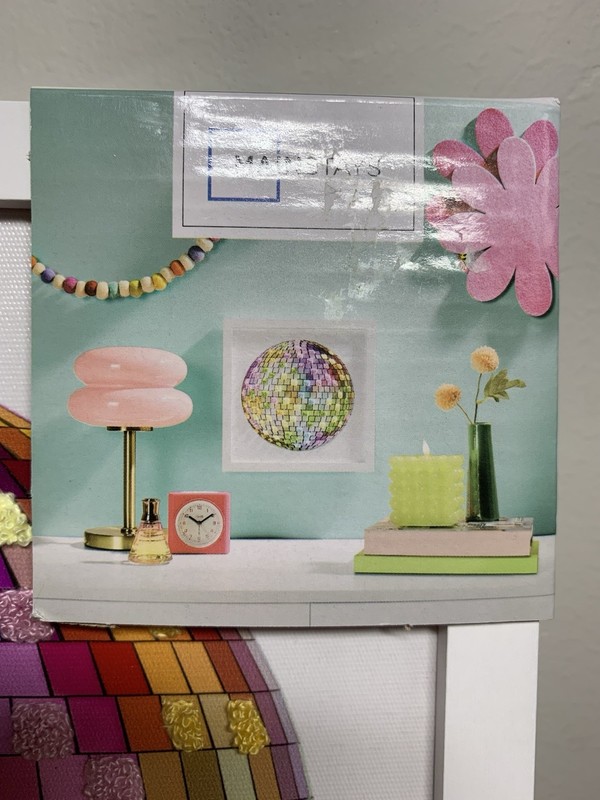 Mainstays Textured Framed Multicolor disco wall art 10"L x10"W Ready To Hang gallery