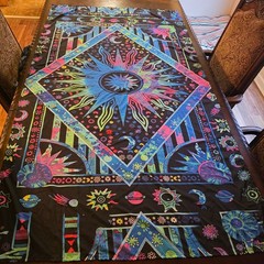 Large Multicolored Wall Tapestry – 70 in x 39 in – Sun/Moon/Planets/Astronomy