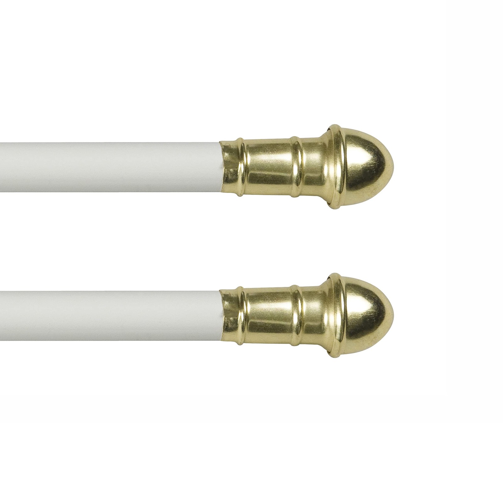 28-48 in. Adjustable Petite Café Curtain Rod, 2-Pack, 7/16 in. Diameter, White gallery