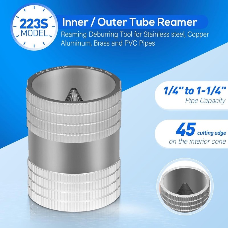 1/4" to 1-1/4" Inner/Outer Reaming Tool, Replace for 29983 Model 223S Reamer gallery
