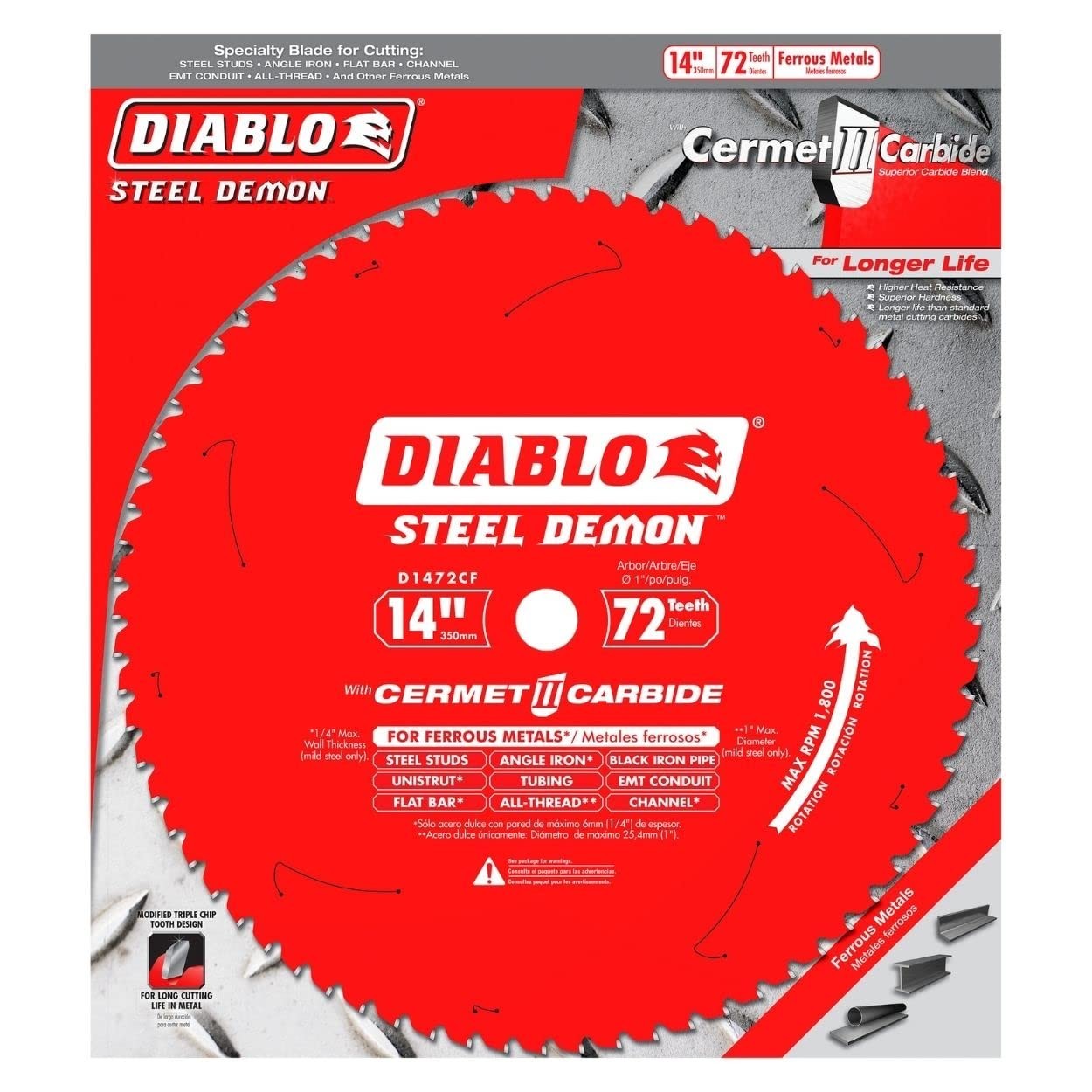 High-Performance 14" Cermet II Saw Blade - 72 Teeth for Precision Metal Cuts gallery