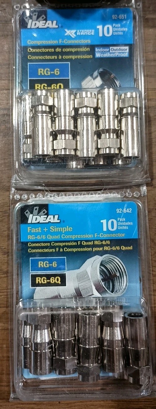 Ideal Compression Connector Installation Kit w/ (80) Compression F-Connectors gallery