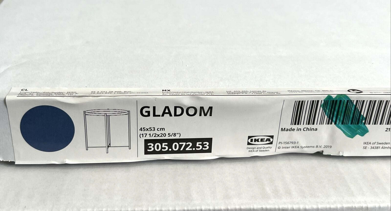 IKEA GLADOM Tray table with removable Top Steel Blue 17 1/2" x 20 5/8" NEW gallery