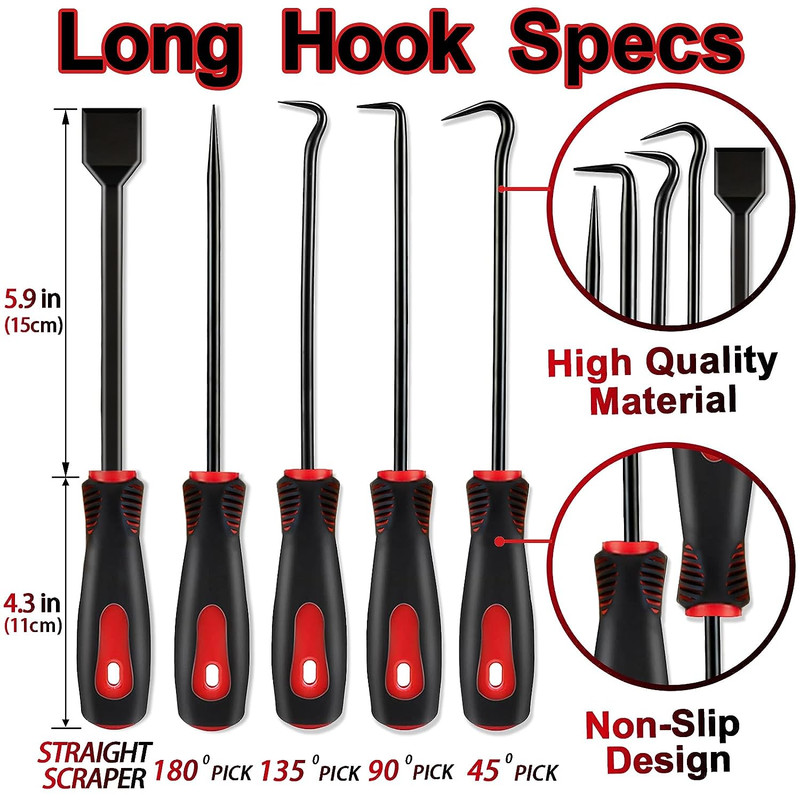11Pcs/Set Precision Pick & Hook with Scraper and Magnetic Telescoping Tool Kit gallery