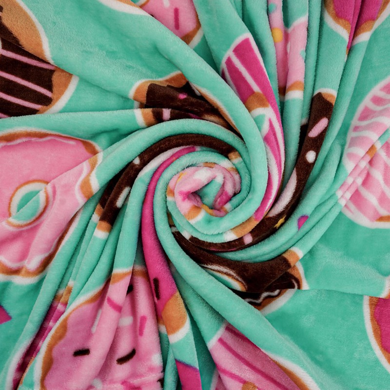 Teal Donut Blanket Soft Plush Blanket Donut Daydream Blanket 50x60in gallery