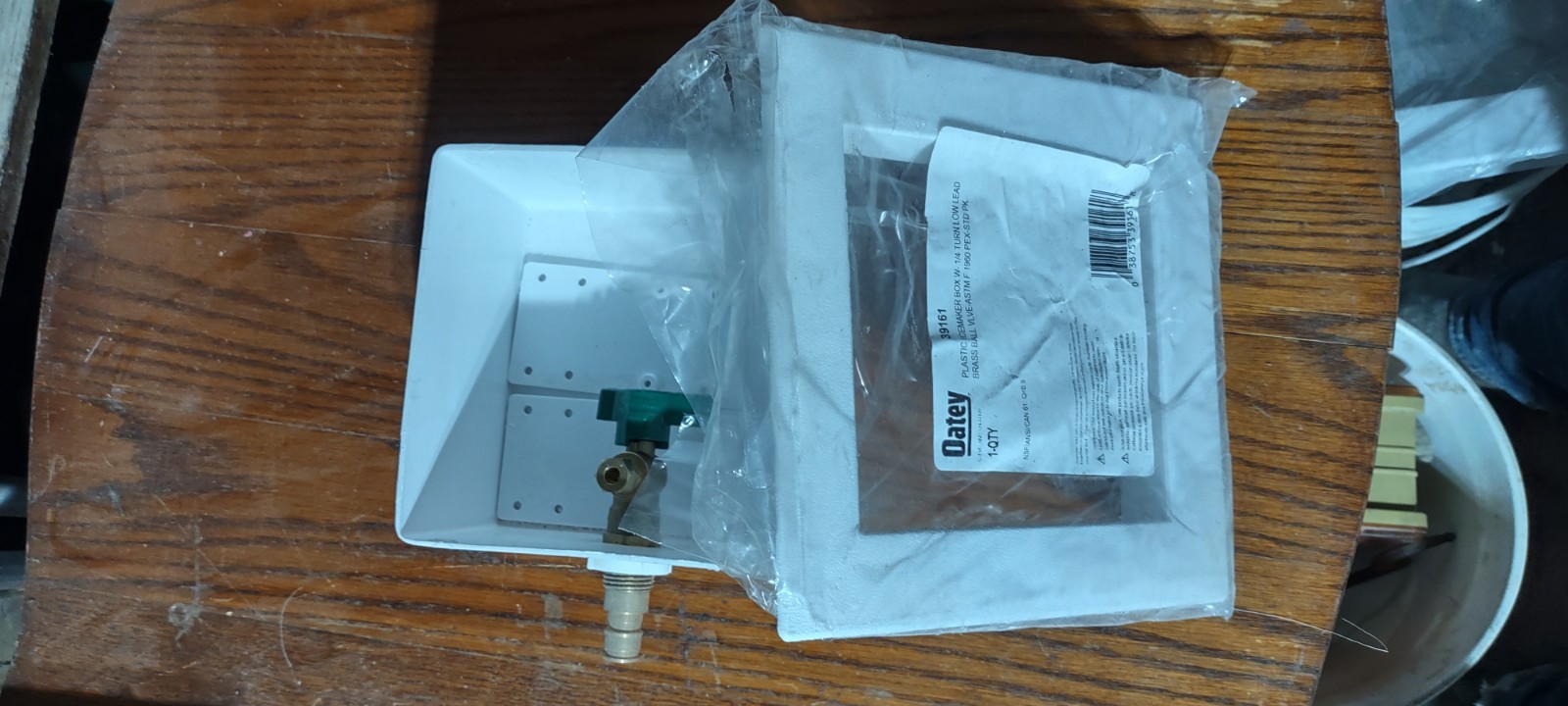 Oatey Ice Maker Box Plastic Brass with Brass Valve MPN 39161 gallery
