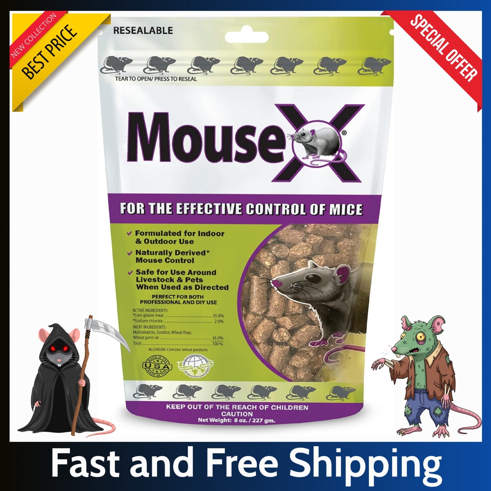 Ecoclear Products 620200 6D All Natural Poison Free Humane for Rats and Mice-USA gallery