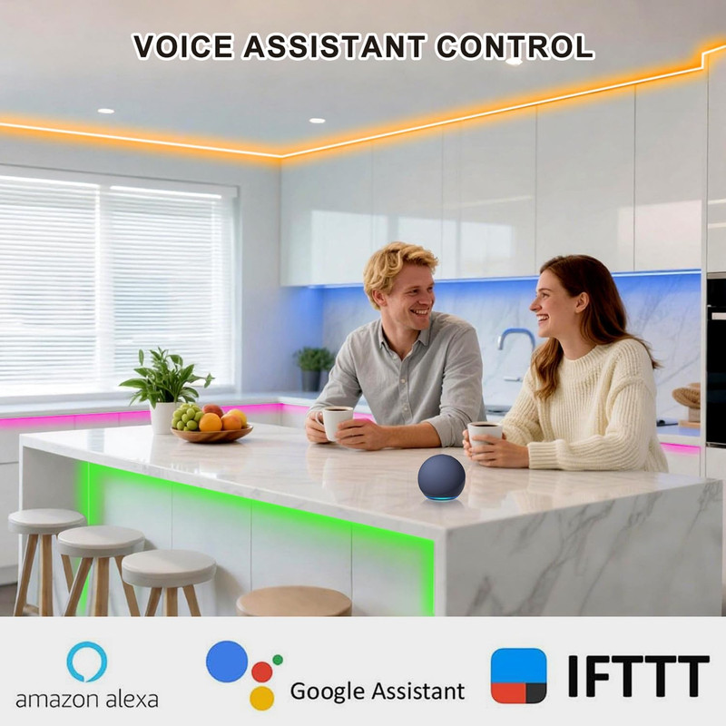 Under Cabinet LED Lighting, Dimmable under Counter Lights, Wifi Smart Controlled gallery