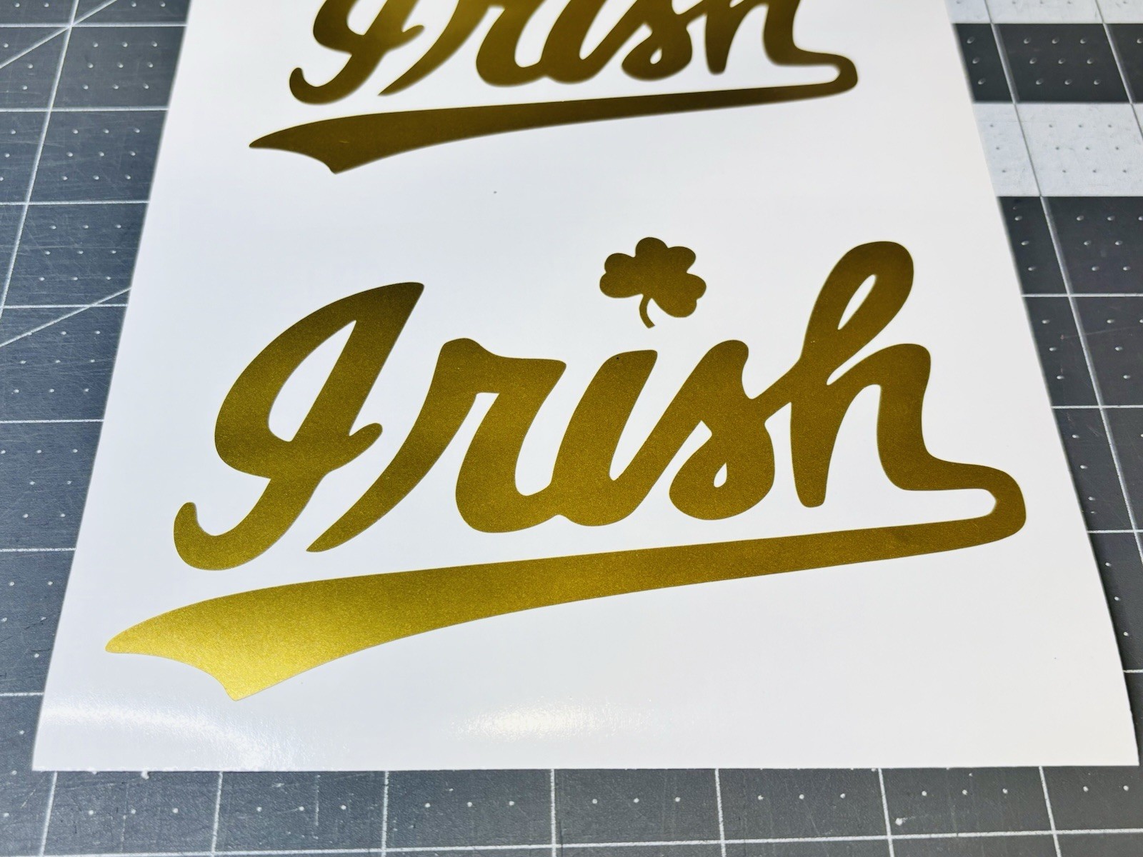 Notre Dame Script "Irish" Die Cut Vinyl Decal Play Like A Champion Golden Domer gallery
