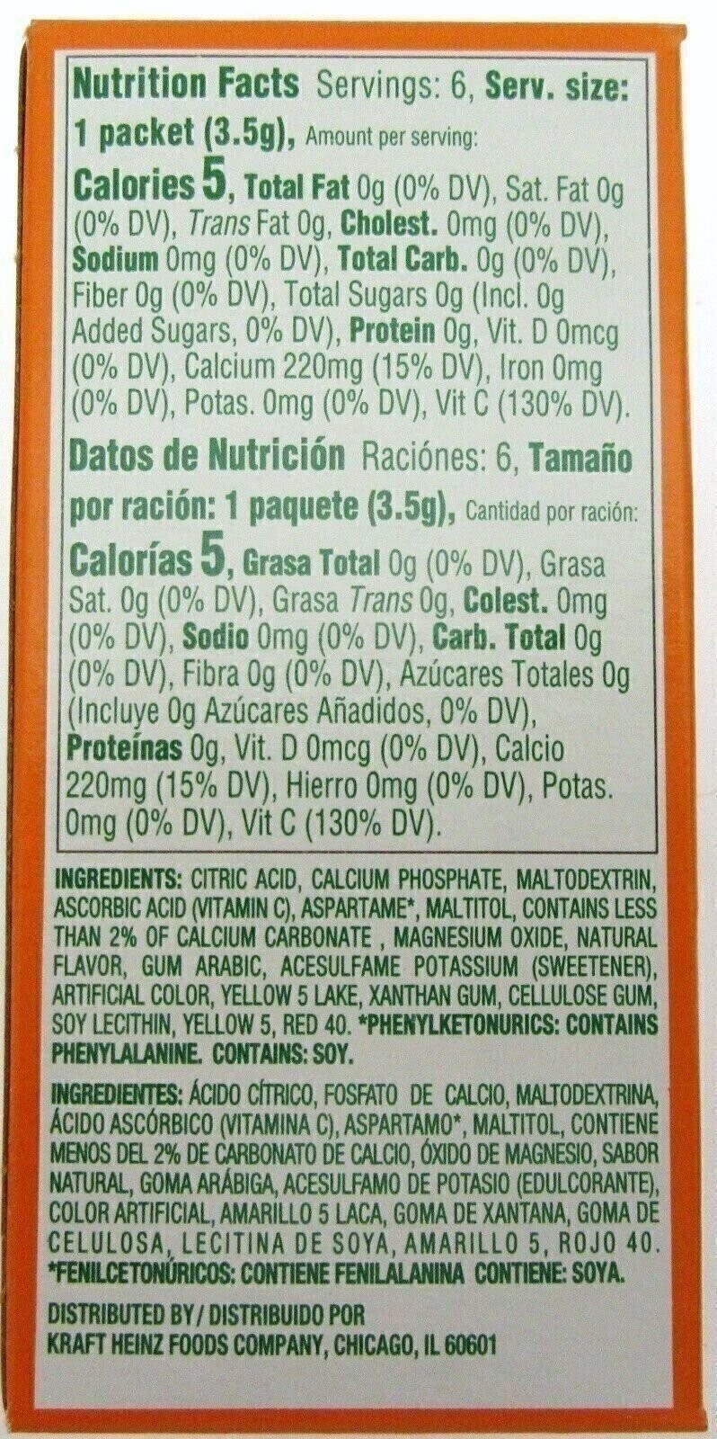 TANG Orange Naranja ~Packets ~ Sugar Free ~ New Look ~ Drink Mix ~ Lot of 3 gallery