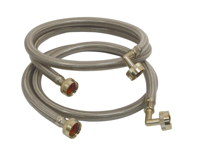 Everbilt 4 ft. Polymer Coated Stainless Steel Washing Machine Connector (2-Pack) gallery