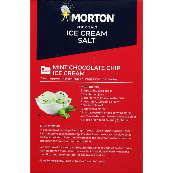 (2 pack) Morton® Ice Cream Salt, Rock Salt for Ice Cream Making, 4 lb each Box gallery
