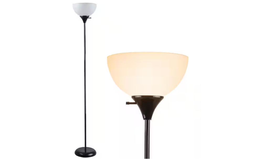 71 In. Torchiere Charles Standing Floor Lamp, LED Torch Uplighting for Bedroom/L gallery