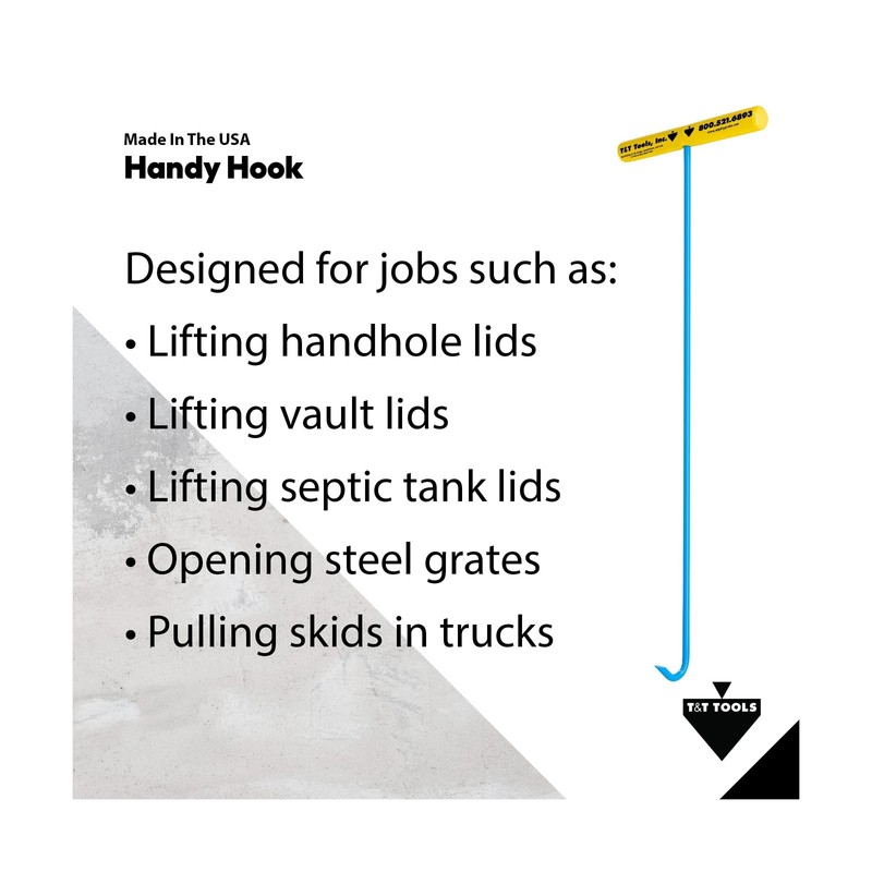 T&T Tools Handy Hook Lifting Tool – 30 Inch Pump Hook End Made with 3/8" S gallery