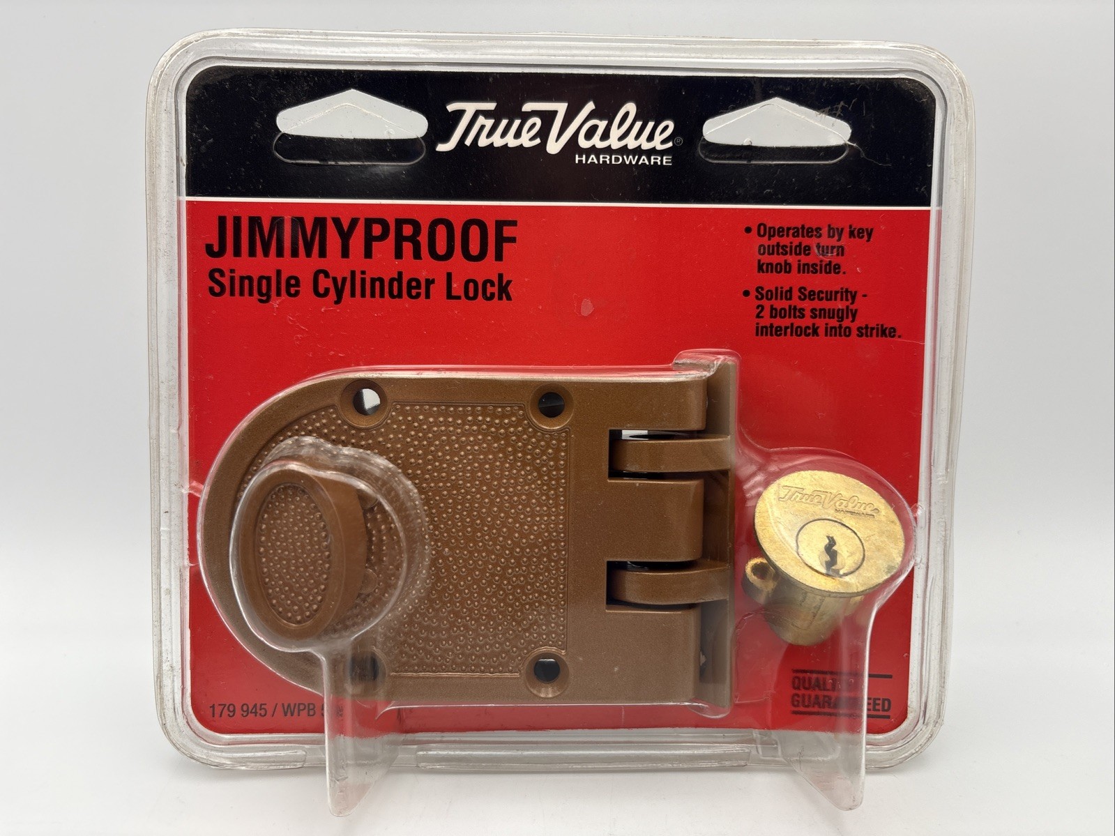 True Value Jimmyproof Single Cylinder Lock: Outside Key/Inside Knob, Sealed gallery