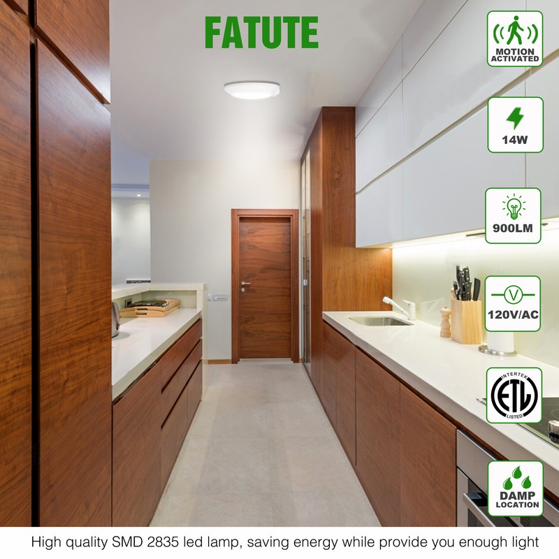 6Inch PIR Motion Sensor LED Ceiling Light Dimmable Disk Closet Lamp Fixture 120V gallery
