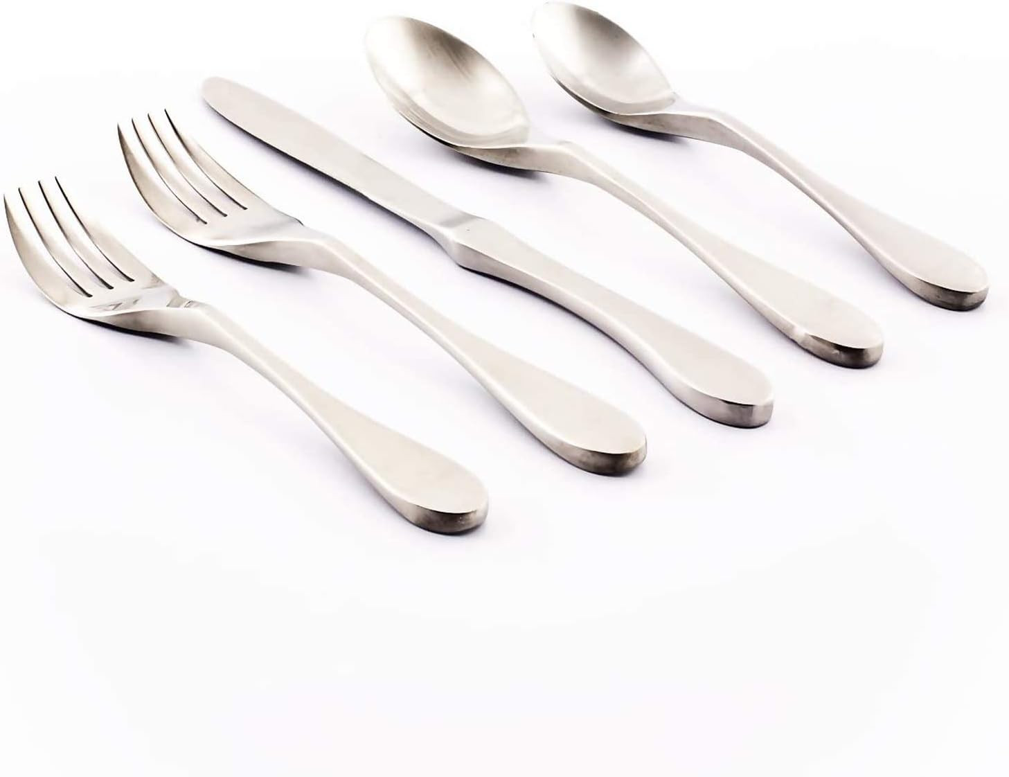 Knork Place Setting Forks (5 Piece), Matte Silver 5 Piece Set, gallery