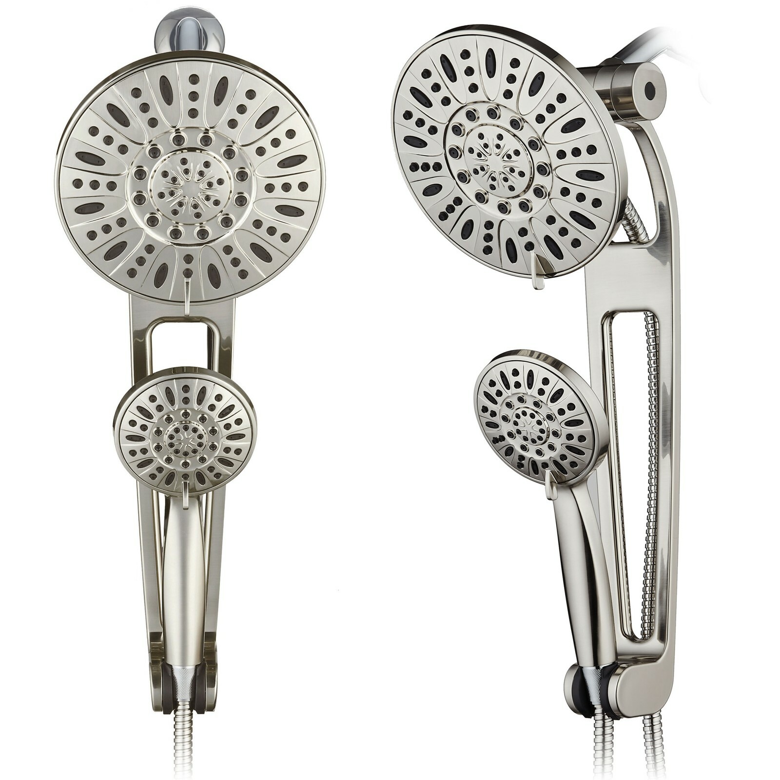AQUABAR High-Pressure 7" Shower Spa Combo w/ 18" Extension Arm – Brushed Nickel gallery