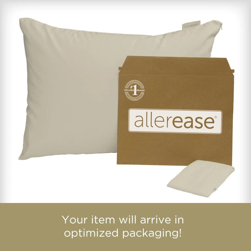 AllerEase Organic Zippered Allergy Pillow Protector, 2-pack gallery