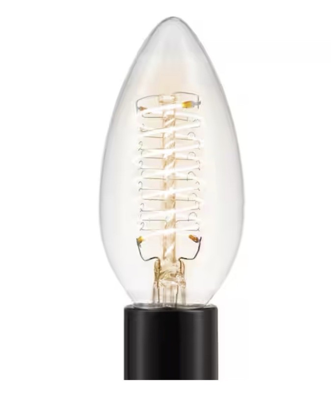 3-Pack EcoSmart 60W Equivalent B11 LED Candelabra Light Bulbs Soft White E12 gallery